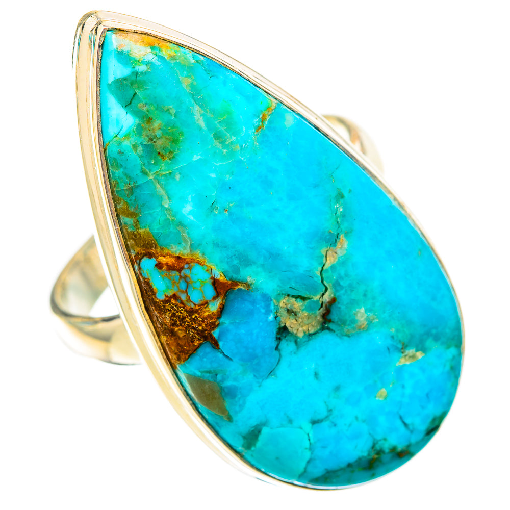 Peruvian Chrysocolla Rings handcrafted by Anasilvercos - RING117968 - Photo 2