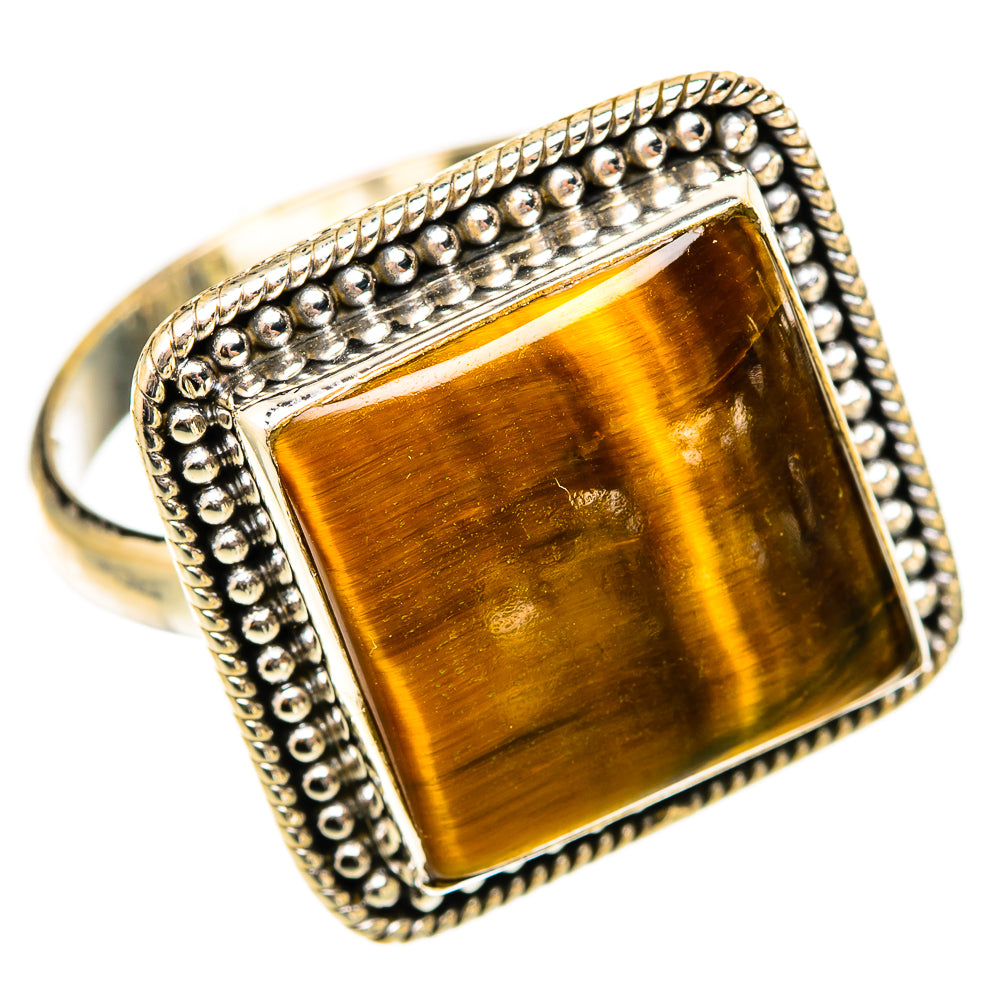Tiger Eye Rings handcrafted by Anasilvercos - RING117974 - Photo 2