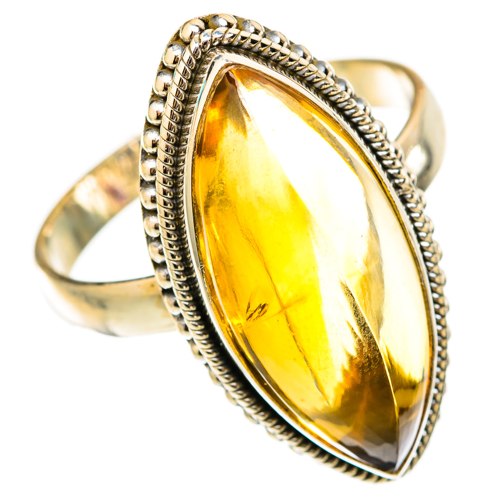 Citrine Sugarloaf Rings handcrafted by Anasilvercos - RING117976 - Photo 2