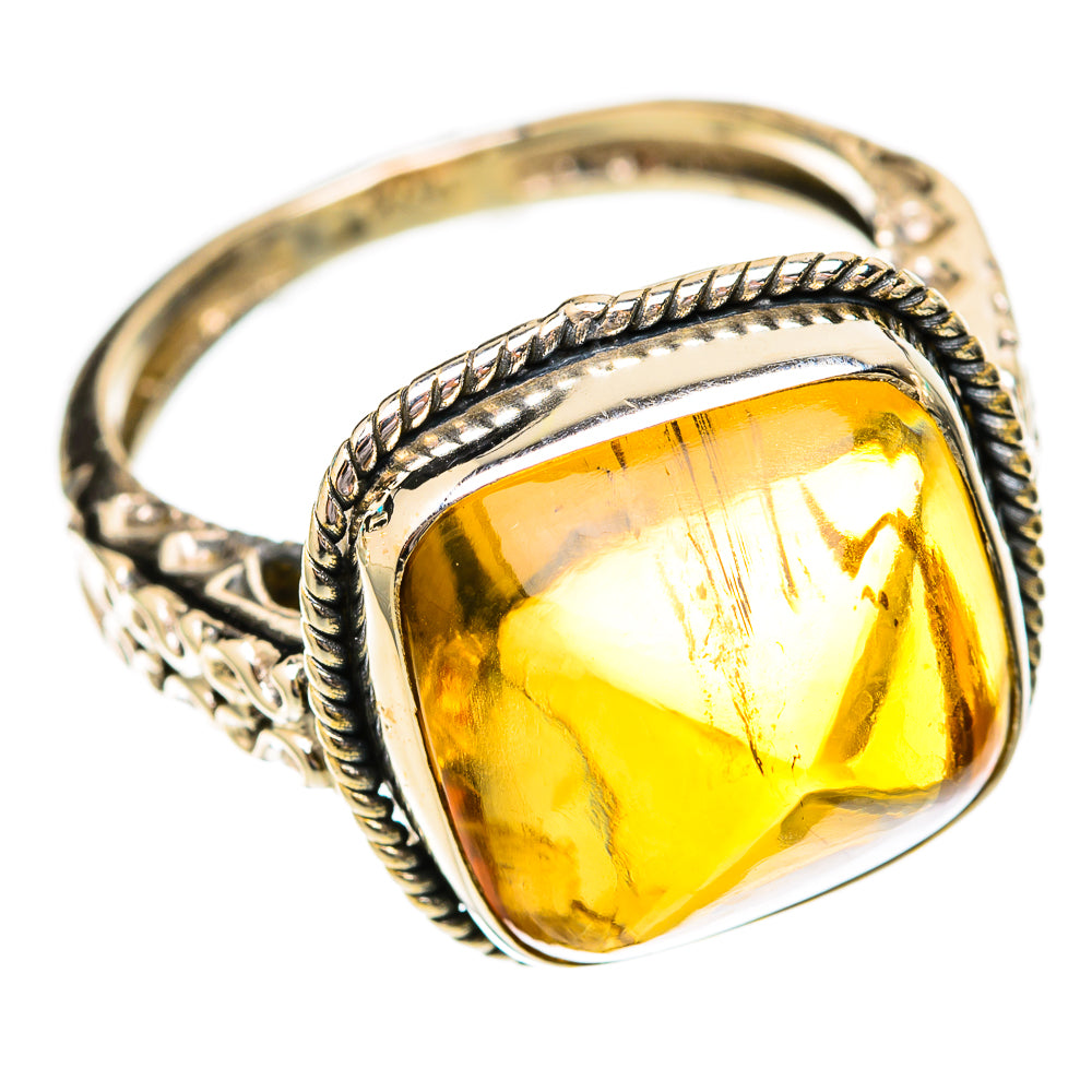 Citrine Sugarloaf Rings handcrafted by Anasilvercos - RING118029 - Photo 2