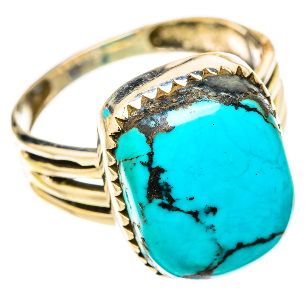 Tibetan Turquoise Rings handcrafted by Anasilvercos - RING118085 - Photo 2