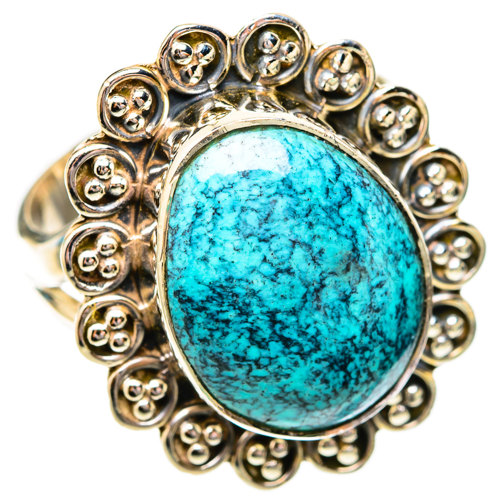 Tibetan Turquoise Rings handcrafted by Anasilvercos - RING118104 - Photo 2