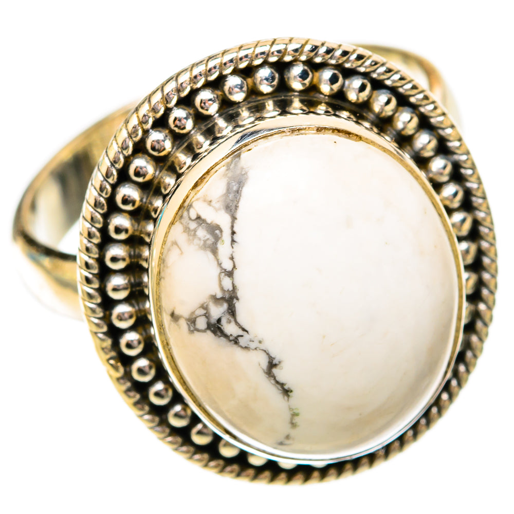 Howlite Rings handcrafted by Anasilvercos - RING118125 - Photo 2