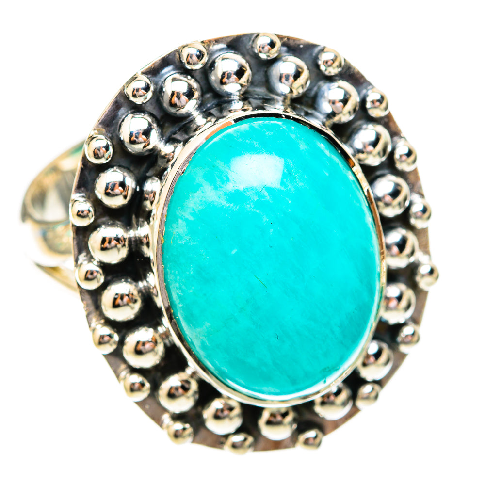 Peruvian Amazonite Rings handcrafted by Anasilvercos - RING118137 - Photo 2