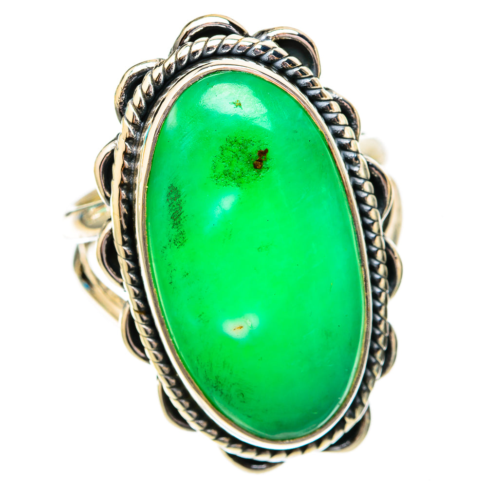 Chrysoprase Rings handcrafted by Anasilvercos - RING118138 - Photo 2