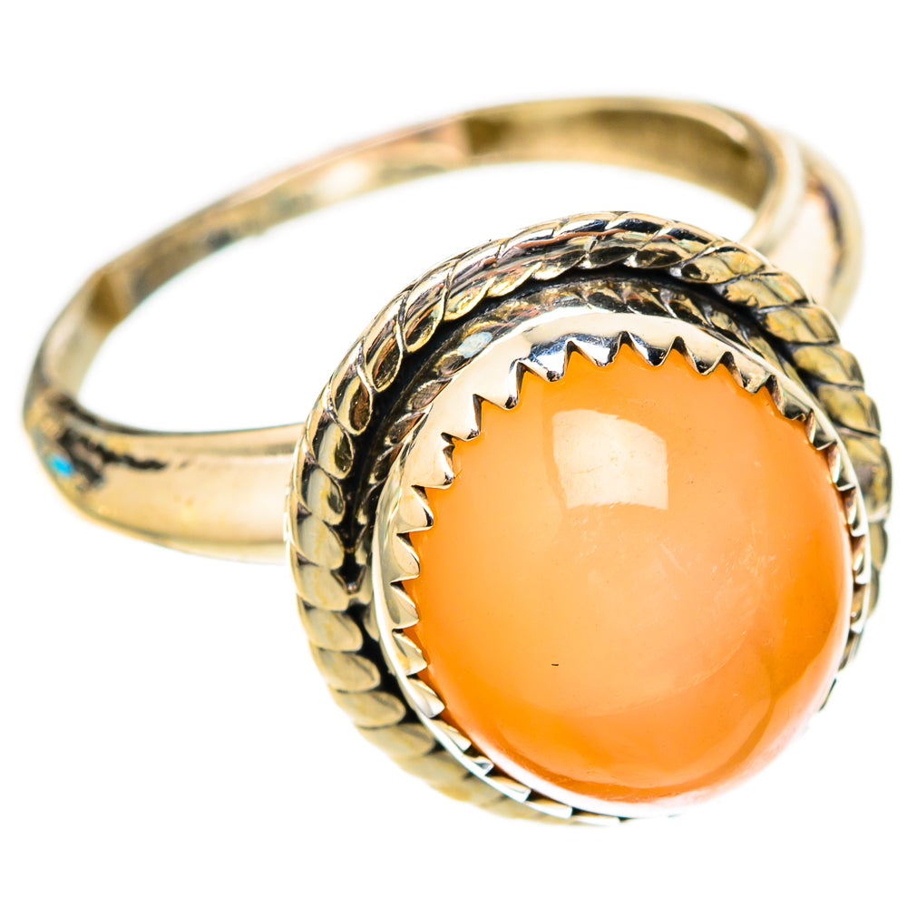 Peach Moonstone Rings handcrafted by Anasilvercos - RING118148 - Photo 2