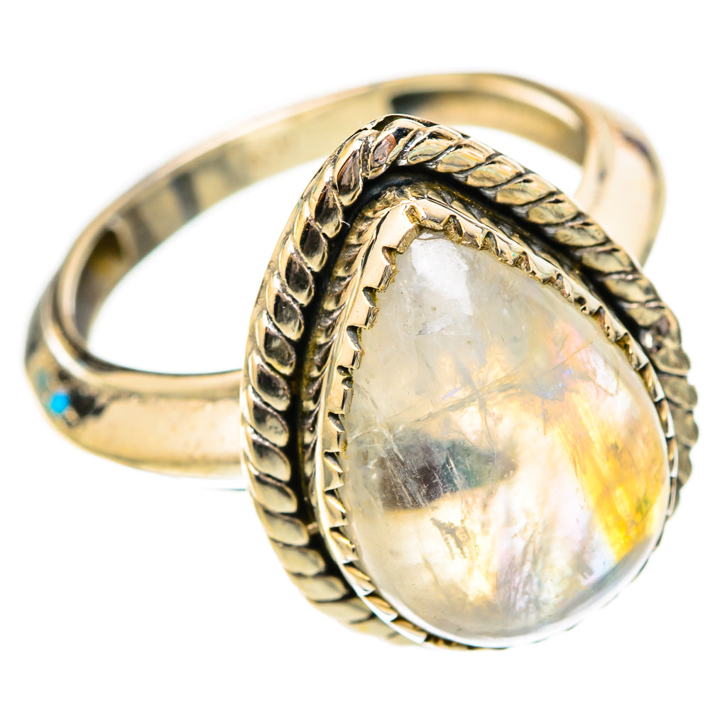 Rainbow Moonstone Rings handcrafted by Anasilvercos - RING118157 - Photo 2