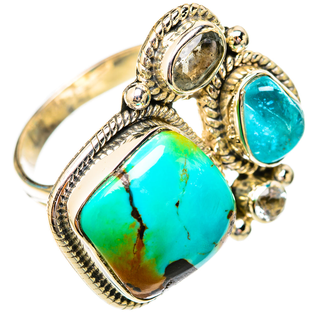 Tibetan Turquoise Rings handcrafted by Anasilvercos - RING118160 - Photo 2