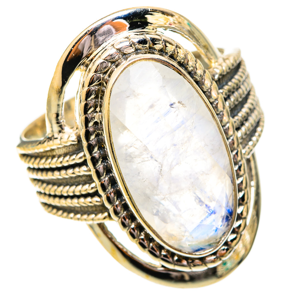 Rainbow Moonstone Rings handcrafted by Anasilvercos - RING118179 - Photo 2