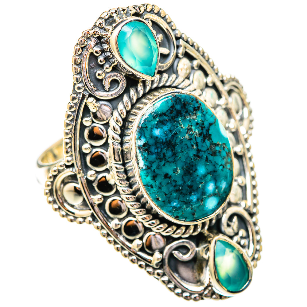 Tibetan Turquoise Rings handcrafted by Anasilvercos - RING118201 - Photo 2