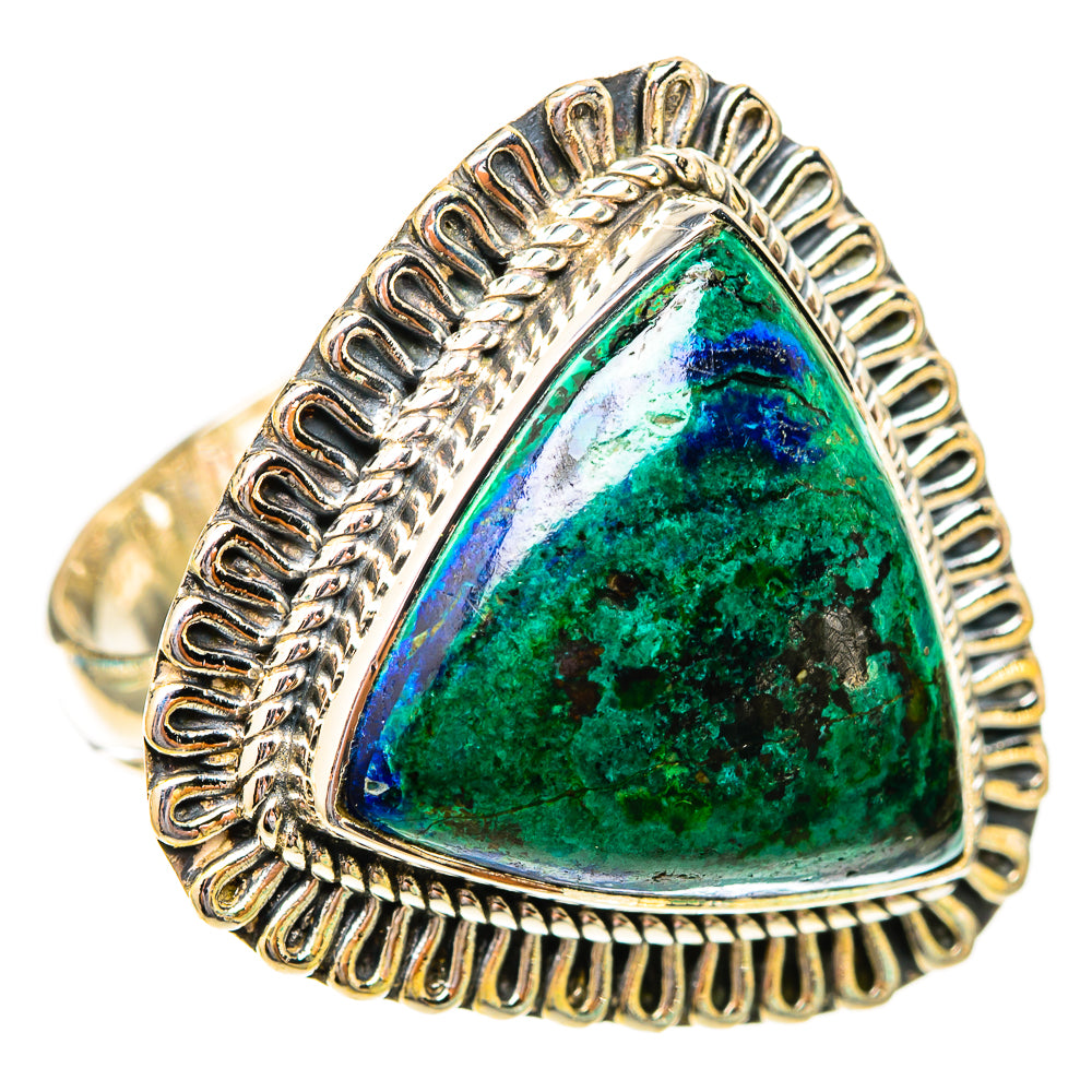 Azurite In Malachite Rings handcrafted by Anasilvercos - RING118205 - Photo 2