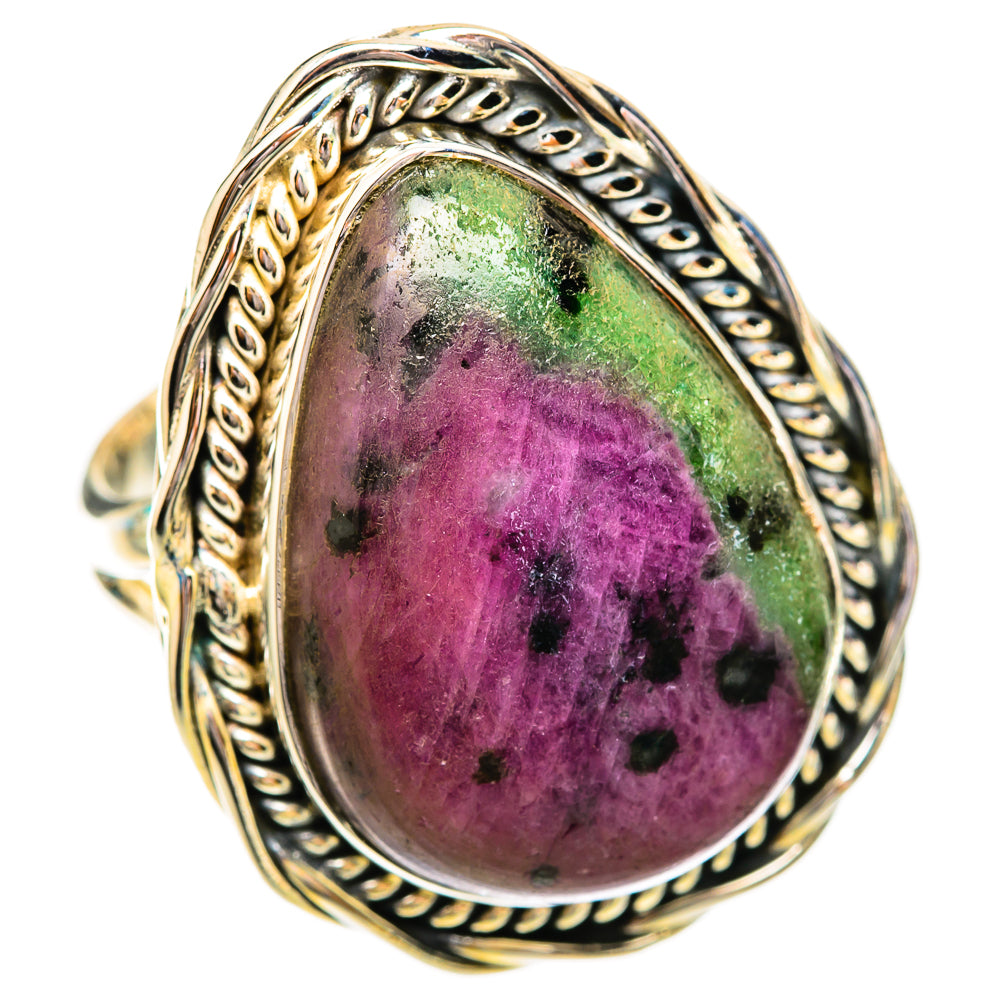Ruby Zoisite Rings handcrafted by Anasilvercos - RING118228 - Photo 2