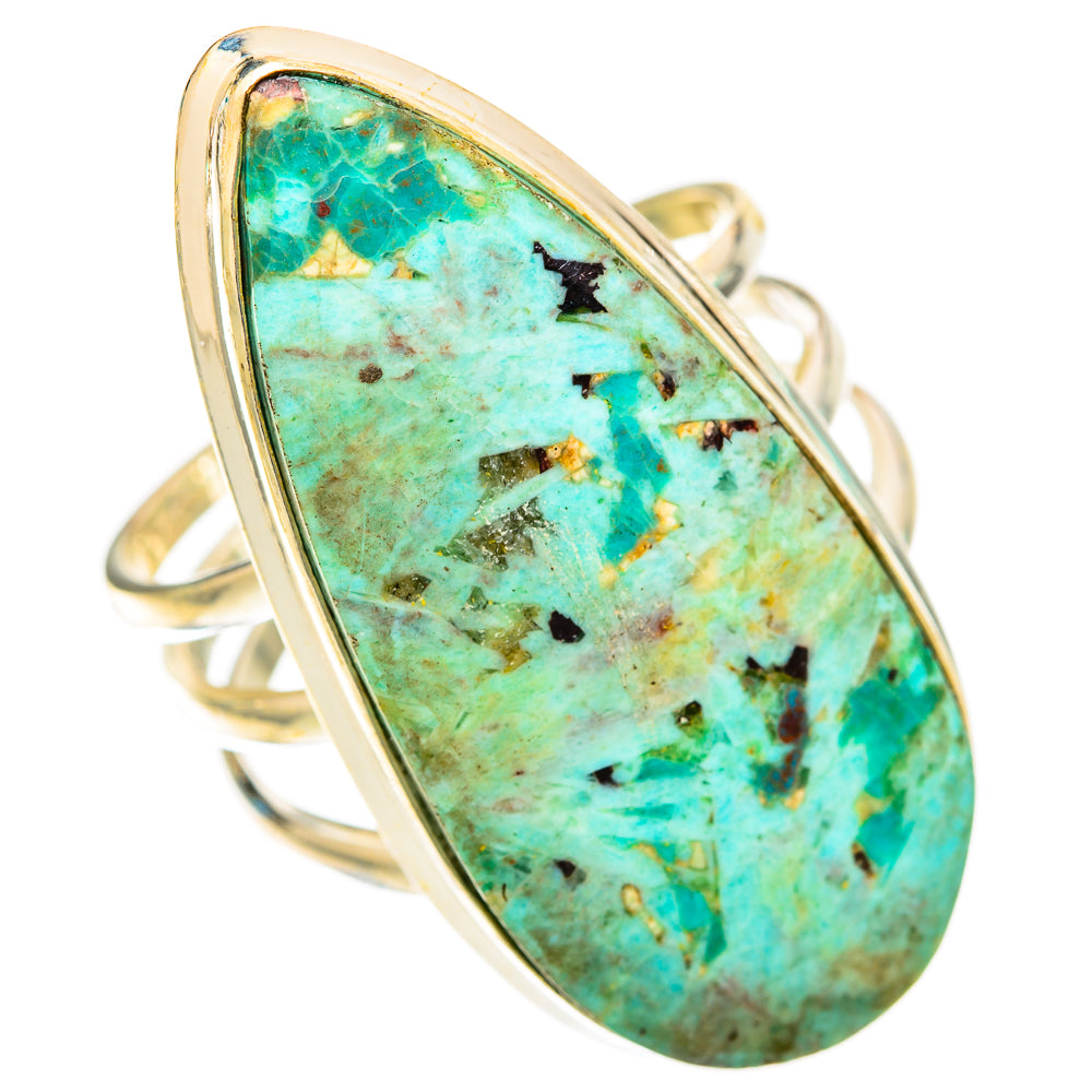 Peruvian Chrysocolla Rings handcrafted by Anasilvercos - RING118244 - Photo 2