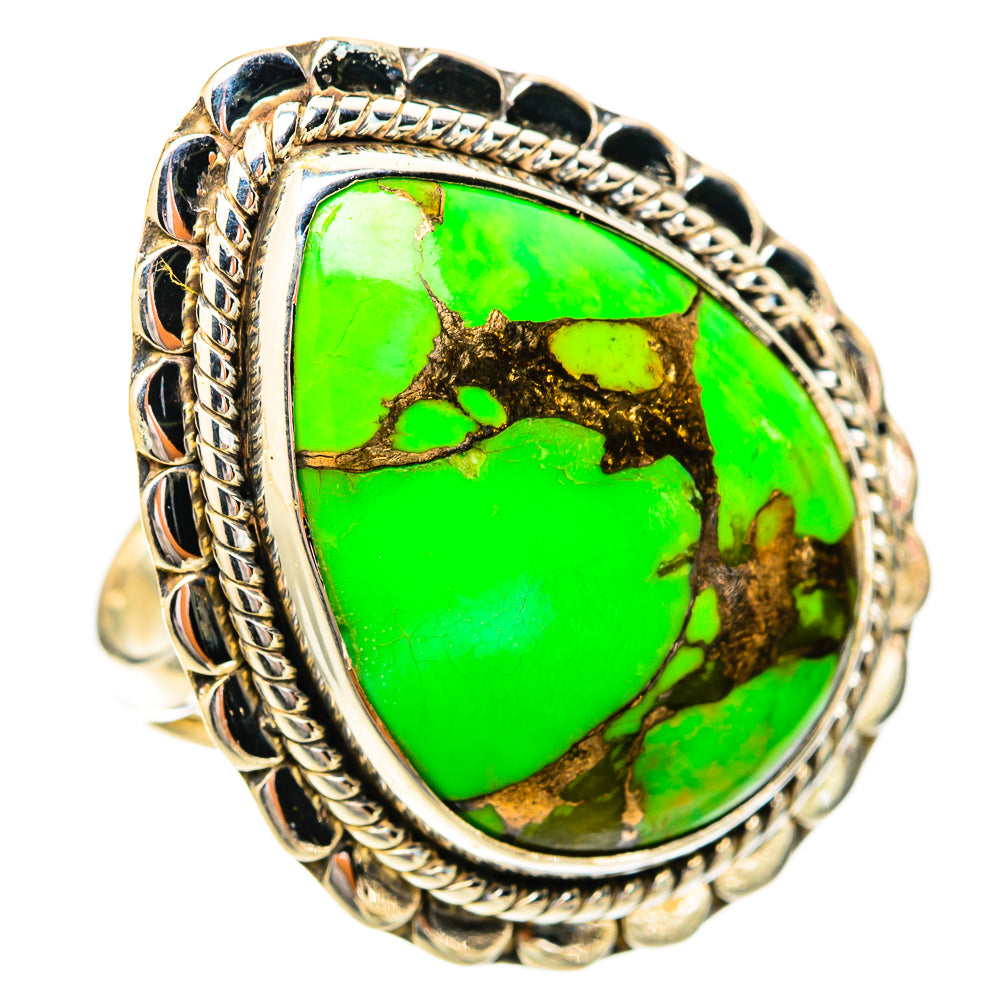 Green Copper Composite Turquoise Rings handcrafted by Anasilvercos - RING118246 - Photo 2