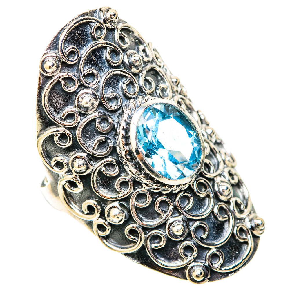 Blue Topaz Rings handcrafted by Anasilvercos - RING118275 - Photo 2