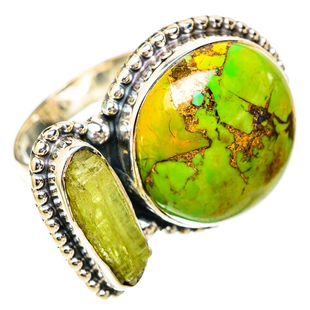 Green Copper Composite Turquoise Rings handcrafted by Anasilvercos - RING118277 - Photo 2