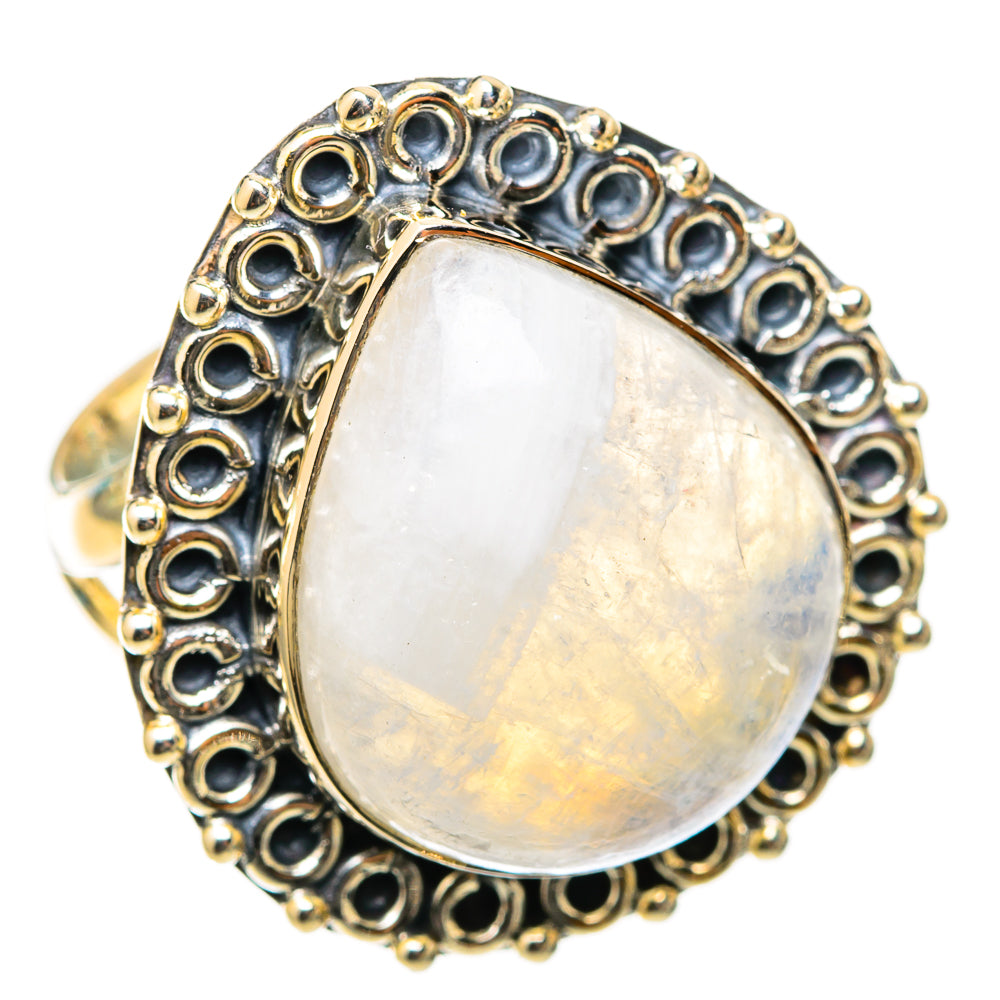 Rainbow Moonstone Rings handcrafted by Anasilvercos - RING118328 - Photo 2