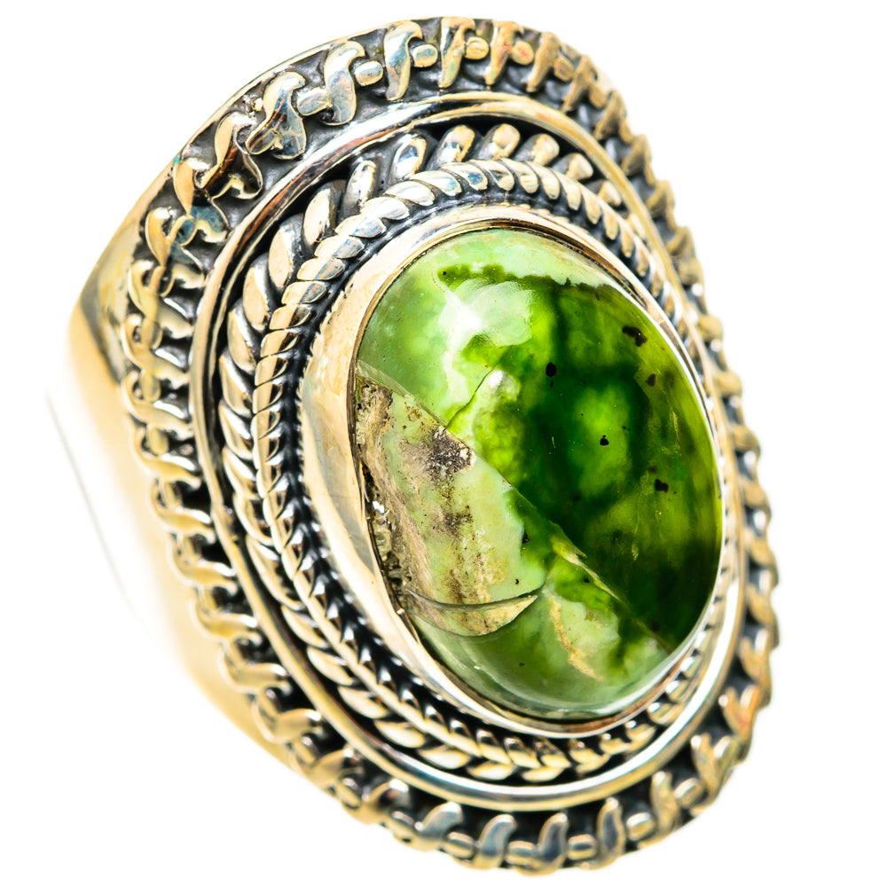 Australian Green Opal Rings handcrafted by Anasilvercos - RING118361 - Photo 2