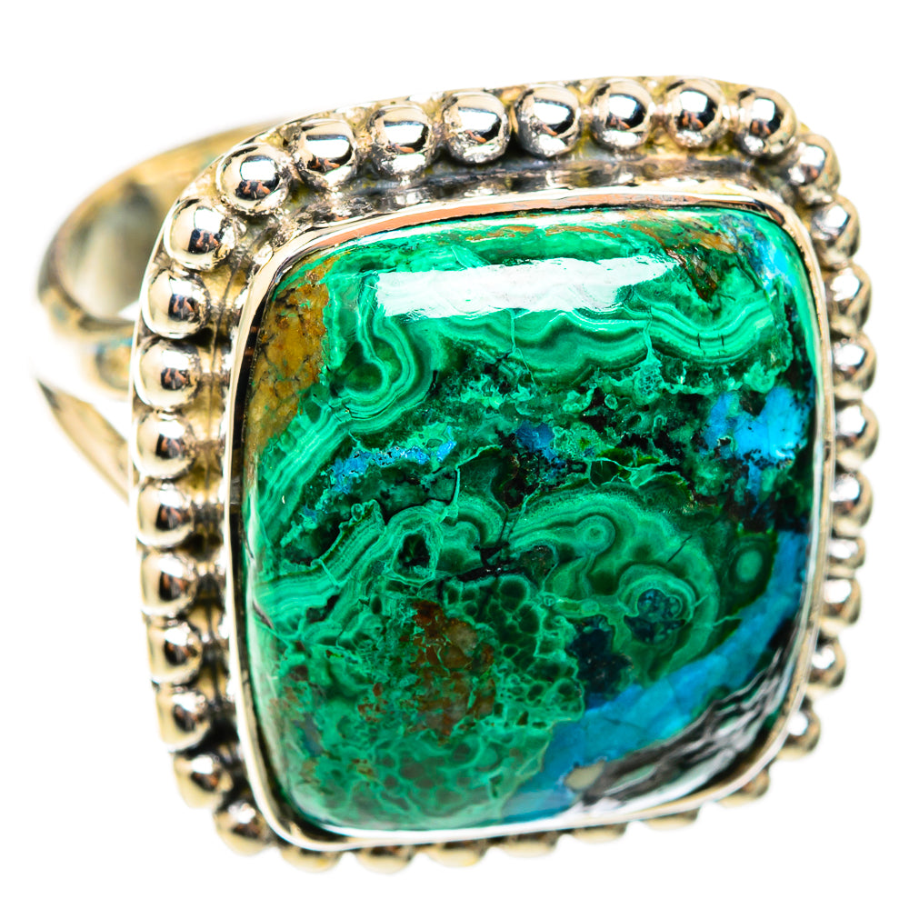 Chrysocolla In Malachite Rings handcrafted by Anasilvercos - RING118380 - Photo 2