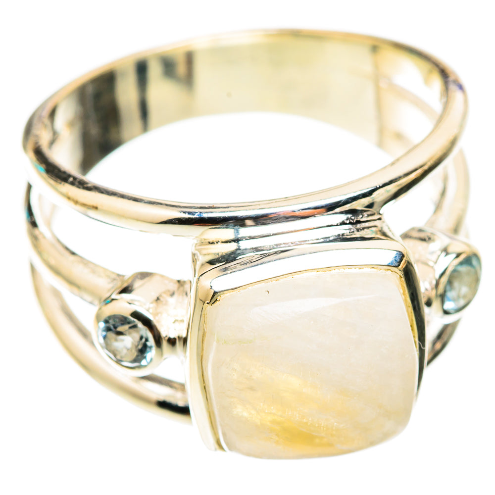 Rainbow Moonstone Rings handcrafted by Anasilvercos - RING118412 - Photo 2