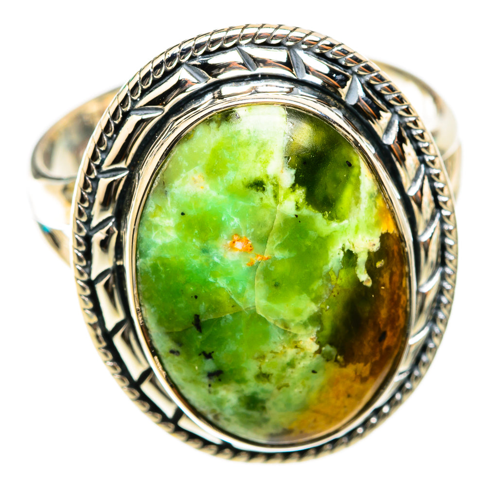 Australian Green Opal Rings handcrafted by Anasilvercos - RING118420 - Photo 2