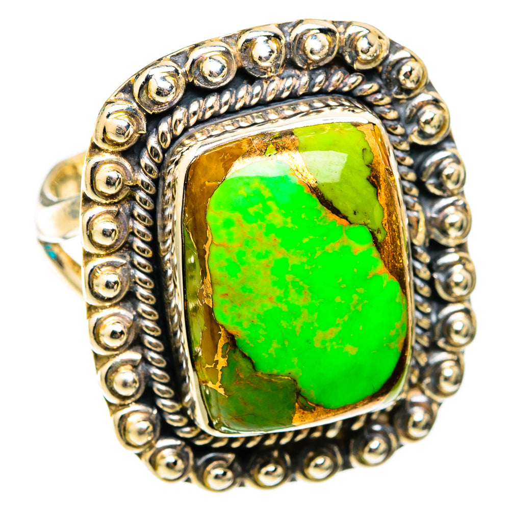 Green Copper Composite Turquoise Rings handcrafted by Anasilvercos - RING118438 - Photo 2