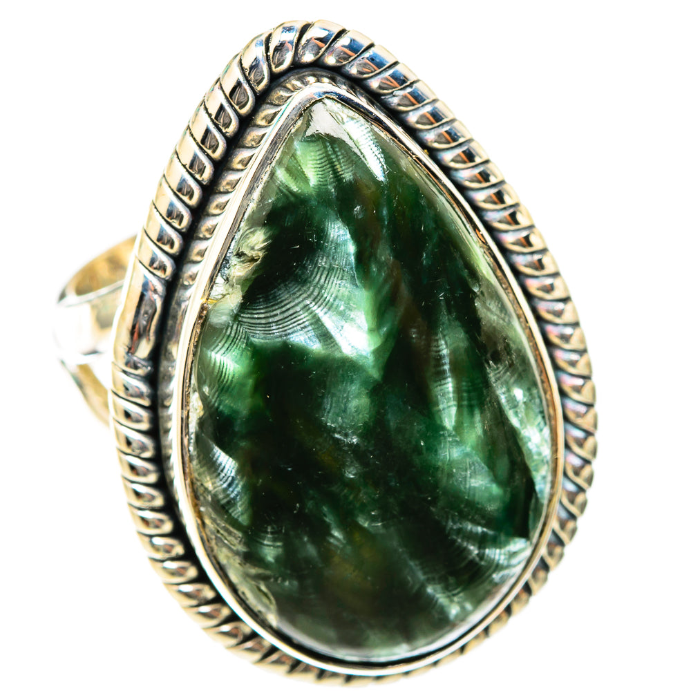 Seraphinite Rings handcrafted by Anasilvercos - RING118451 - Photo 2