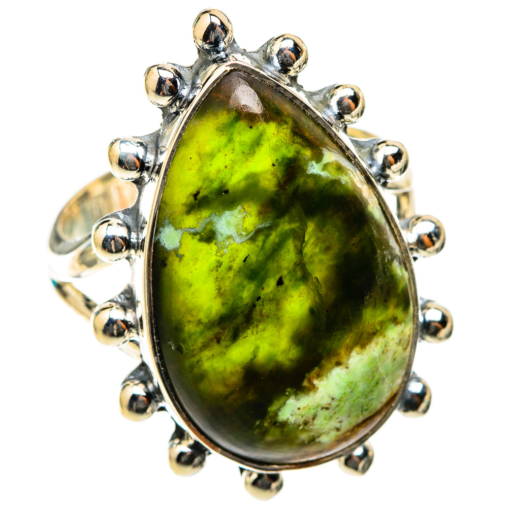 Australian Green Opal Rings handcrafted by Anasilvercos - RING118480 - Photo 2