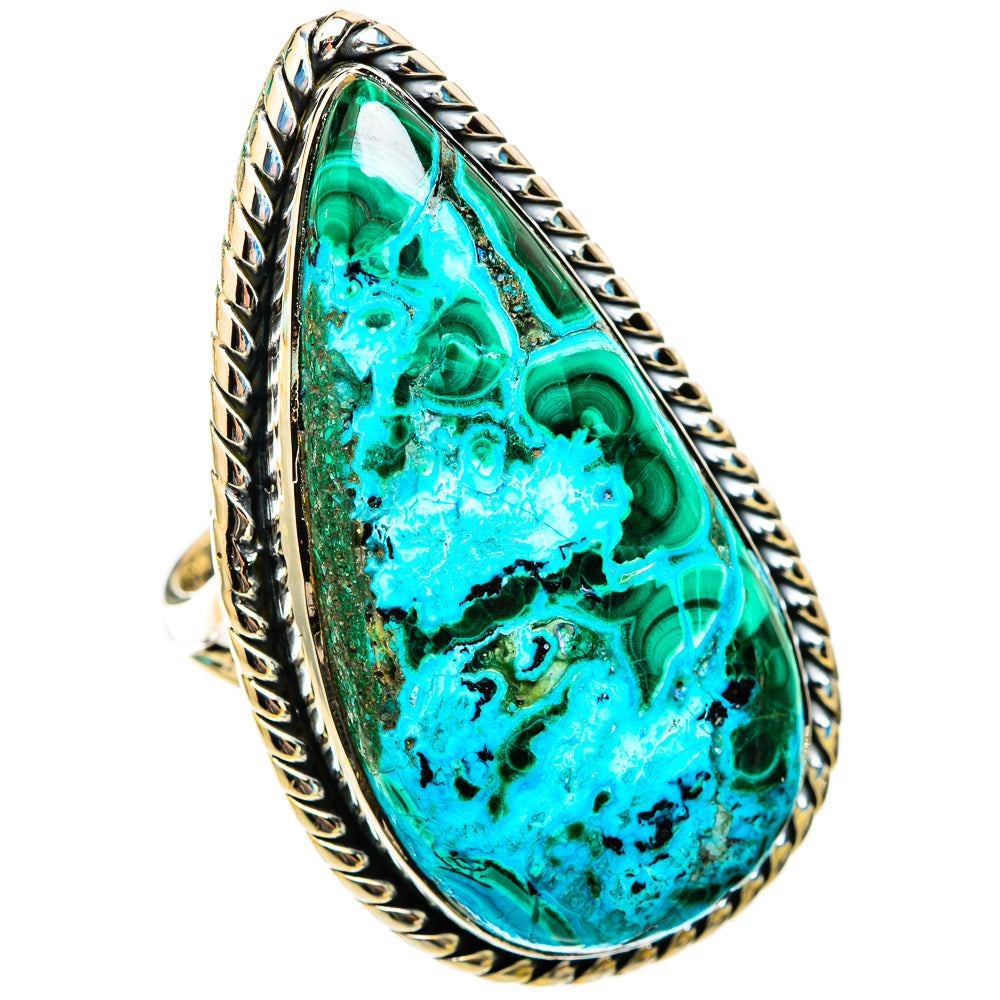 Chrysocolla In Malachite Rings handcrafted by Anasilvercos - RING118497 - Photo 2