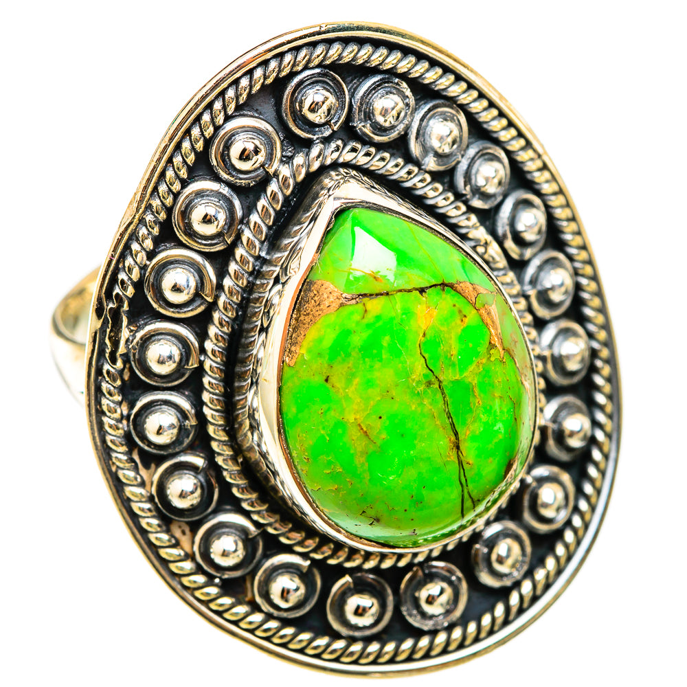 Green Copper Composite Turquoise Rings handcrafted by Anasilvercos - RING118510 - Photo 2