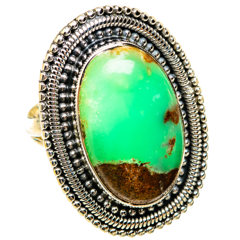 Chrysoprase Rings handcrafted by Anasilvercos - RING118511 - Photo 2