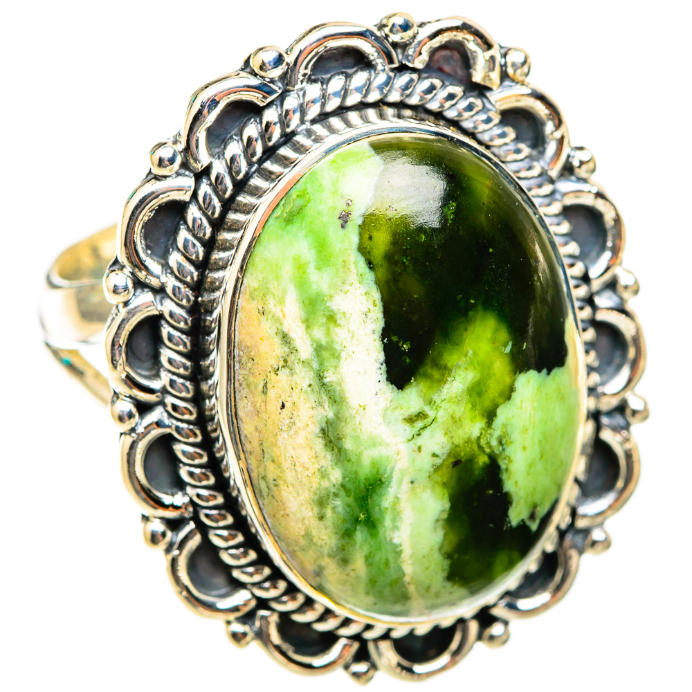 Australian Green Opal Rings handcrafted by Anasilvercos - RING118512 - Photo 2