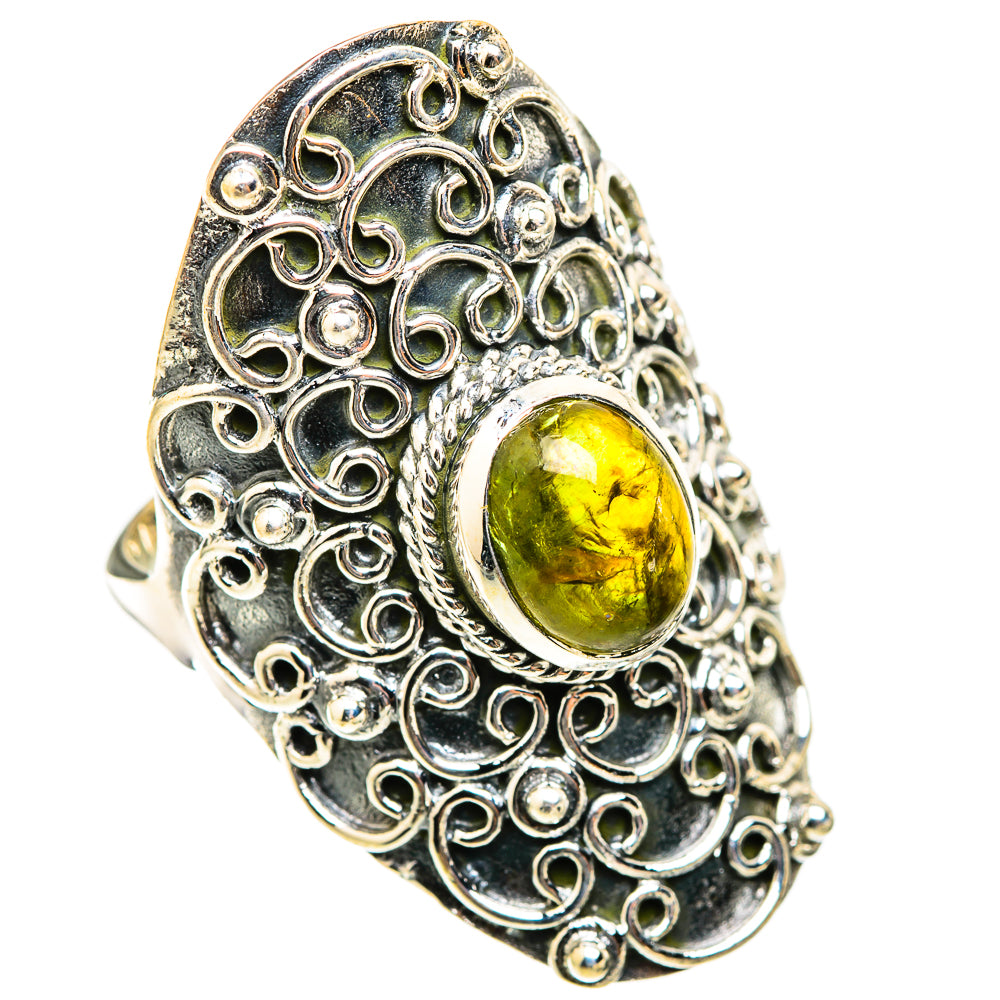 Green Tourmaline Rings handcrafted by Anasilvercos - RING118516 - Photo 2