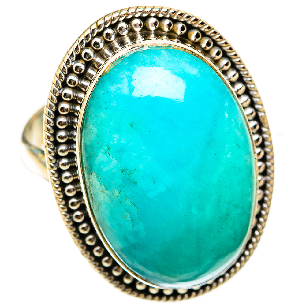 Peruvian Amazonite Rings handcrafted by Anasilvercos - RING118544 - Photo 2
