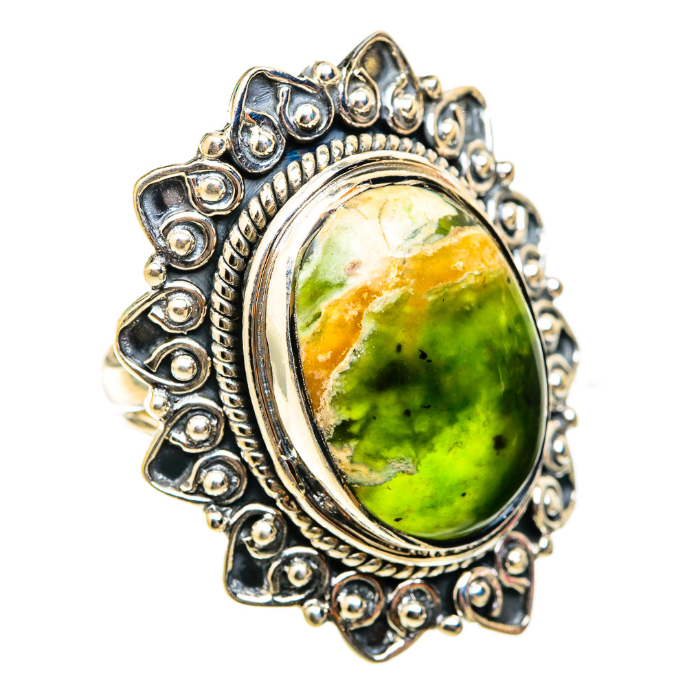 Australian Green Opal Rings handcrafted by Anasilvercos - RING118547 - Photo 2