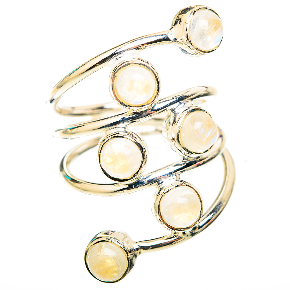 Rainbow Moonstone Rings handcrafted by Anasilvercos - RING118556 - Photo 2