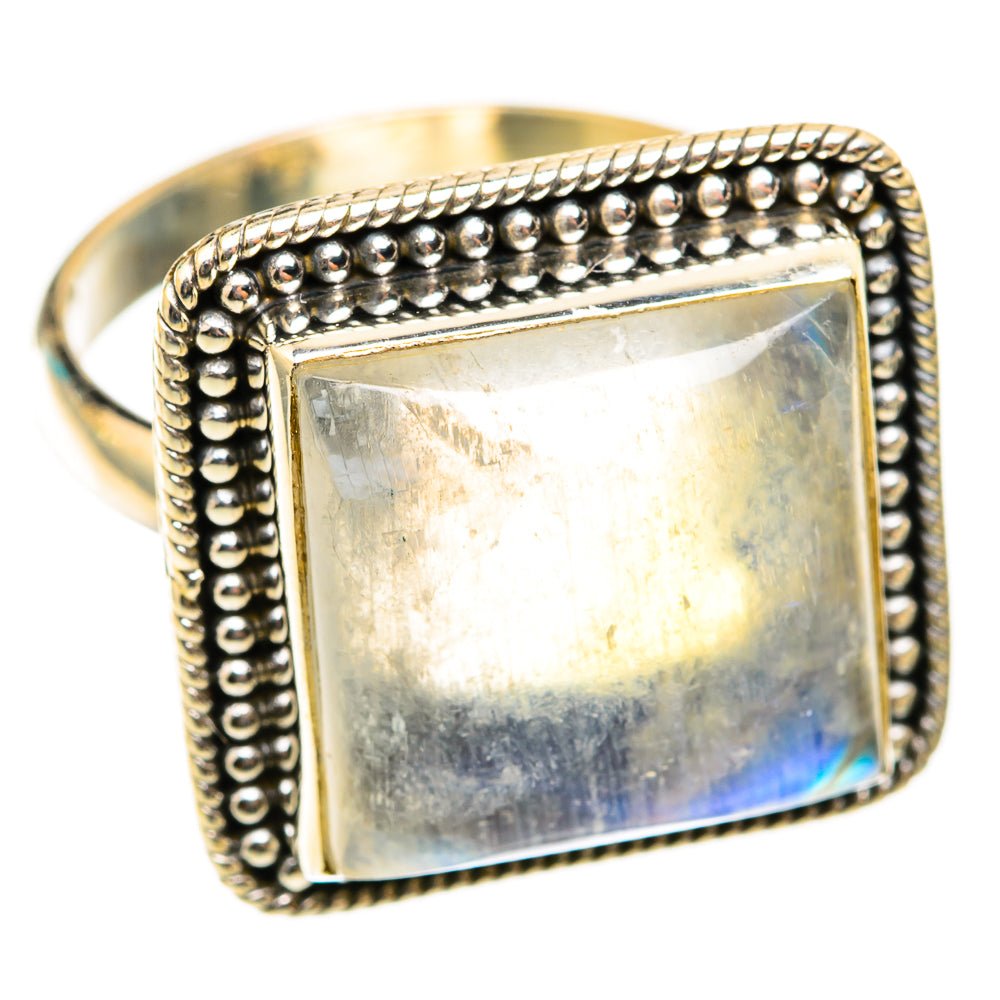 Rainbow Moonstone Rings handcrafted by Anasilvercos - RING118580 - Photo 2