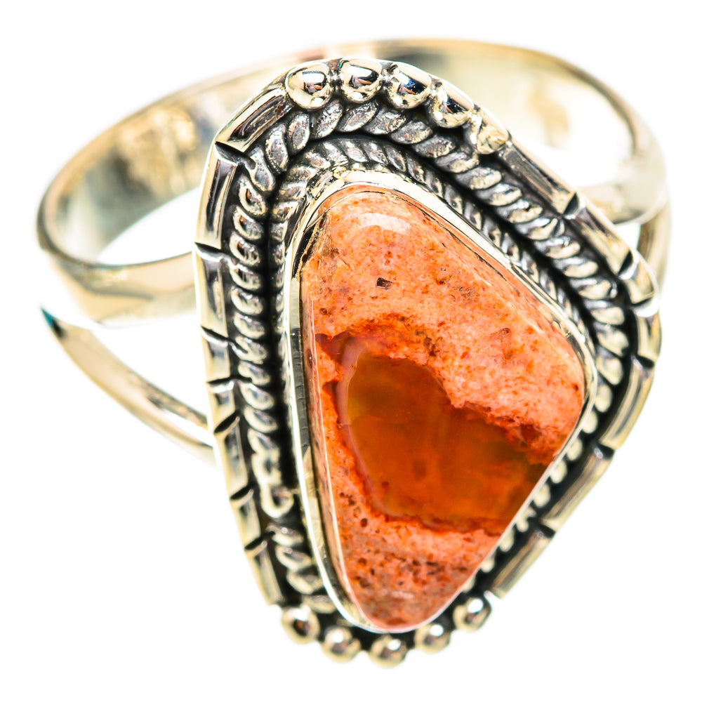 Mexican Fire Opal Rings handcrafted by Anasilvercos - RING118629 - Photo 2