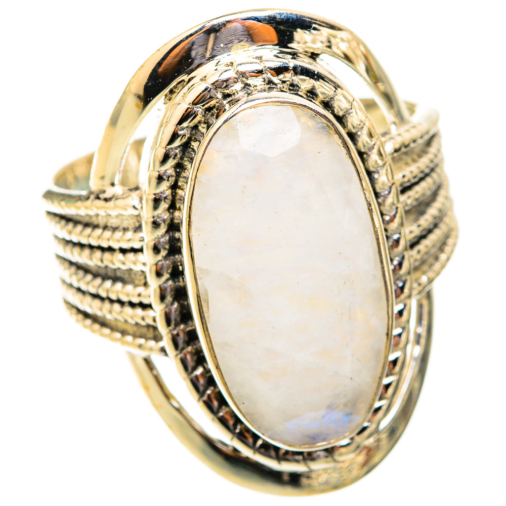 Rainbow Moonstone Rings handcrafted by Anasilvercos - RING118652 - Photo 2