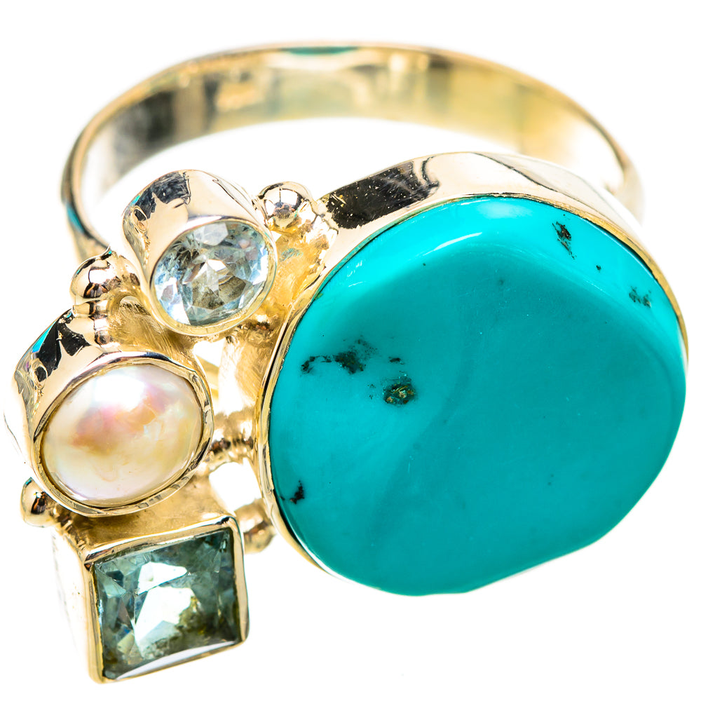 Tibetan Turquoise Rings handcrafted by Anasilvercos - RING118664 - Photo 2