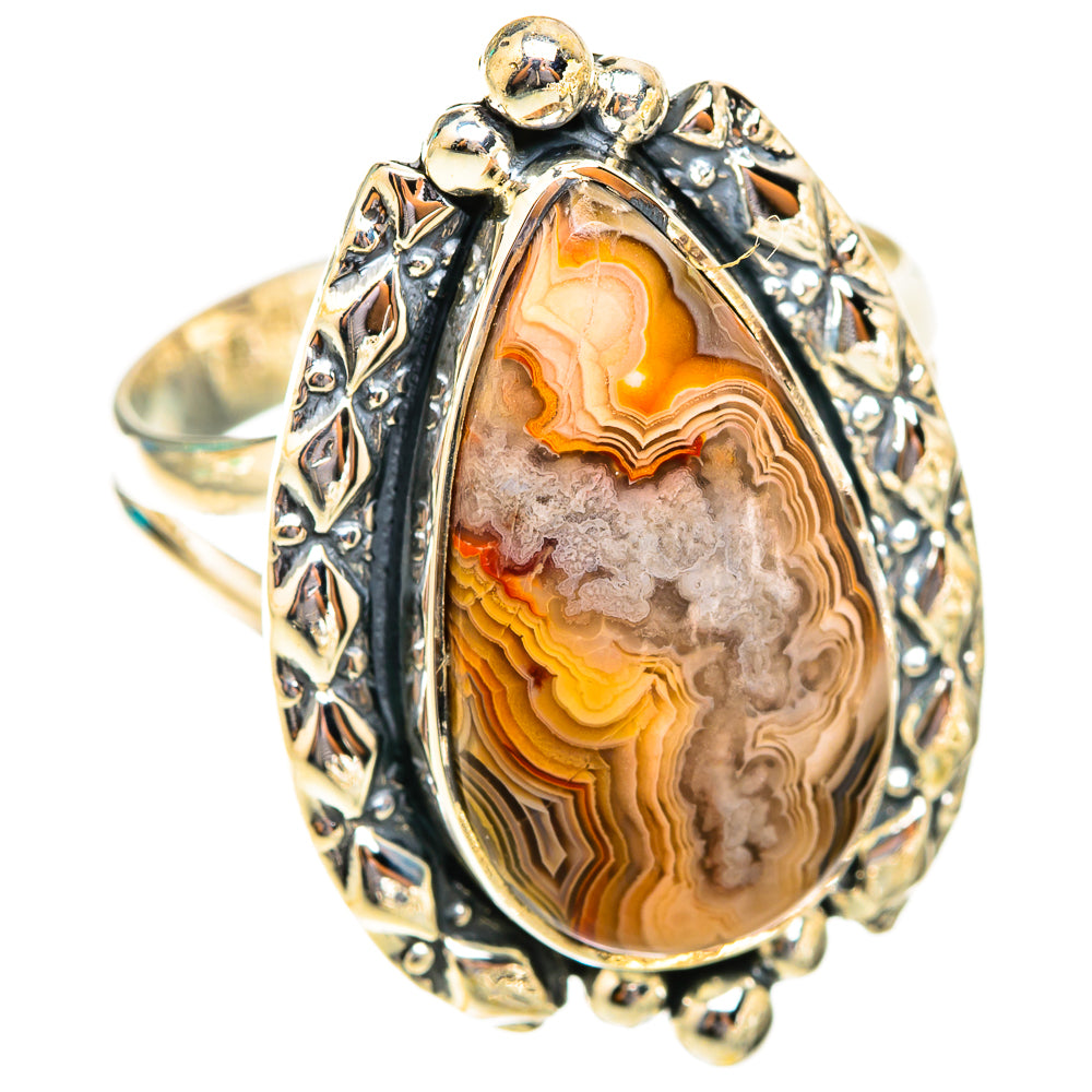 Crazy Lace Agate Rings handcrafted by Anasilvercos - RING118692 - Photo 2