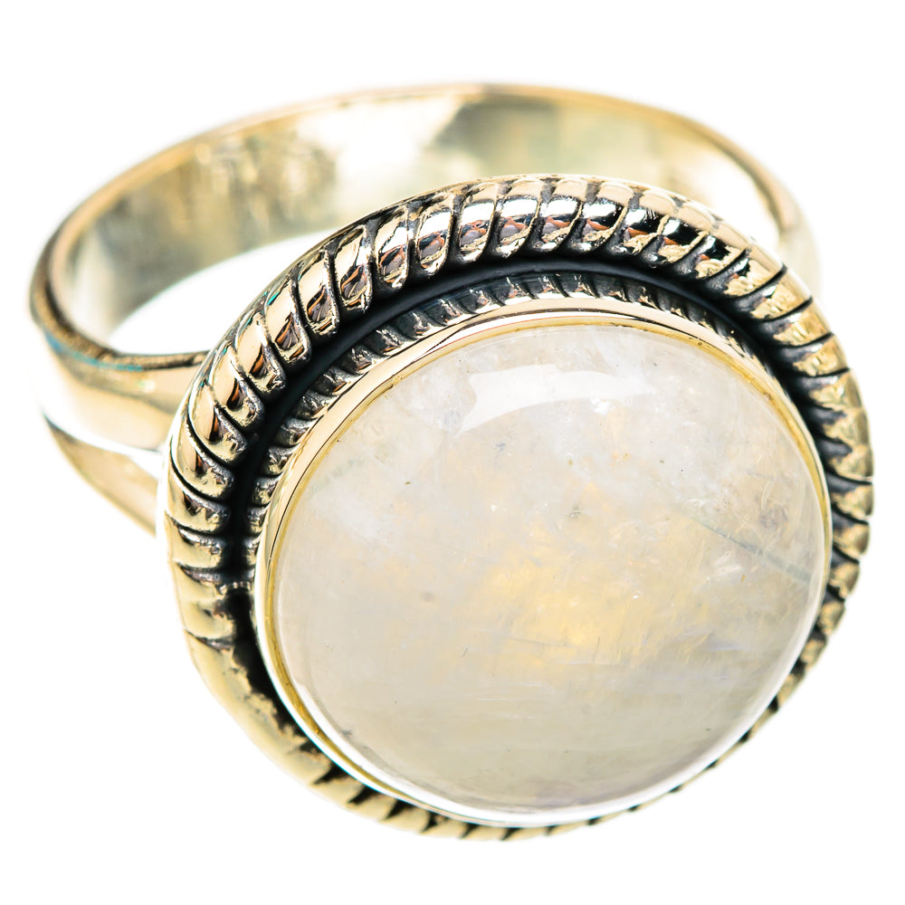 Rainbow Moonstone Rings handcrafted by Anasilvercos - RING118702 - Photo 2