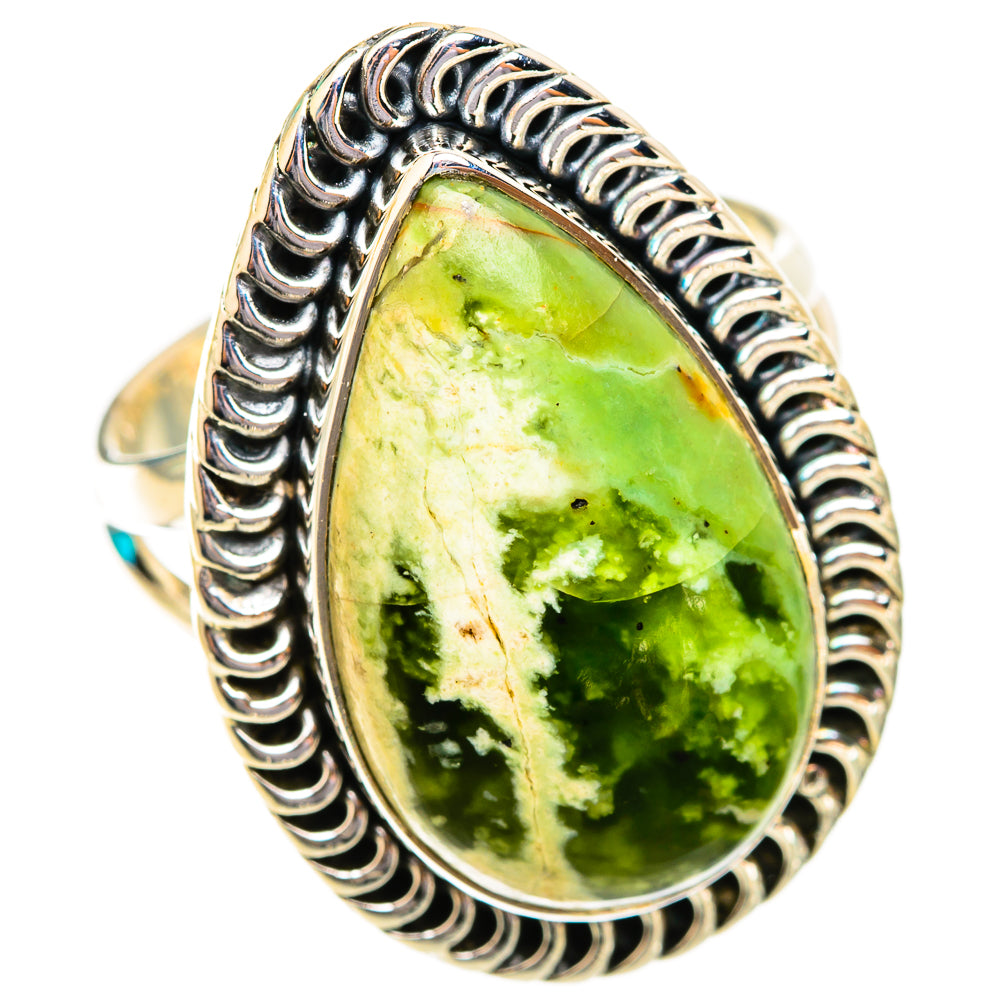 Australian Green Opal Rings handcrafted by Anasilvercos - RING118733 - Photo 2