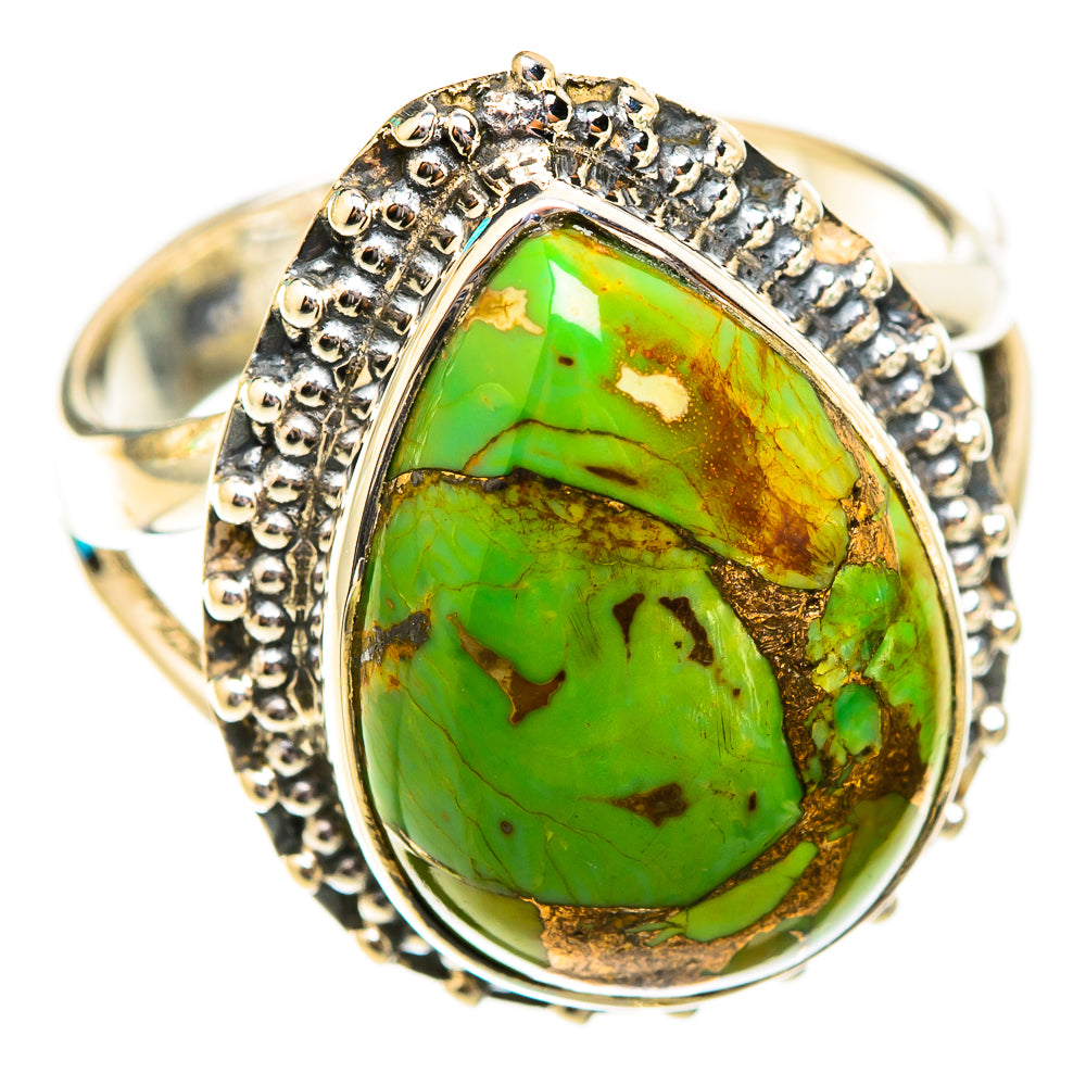 Green Copper Composite Turquoise Rings handcrafted by Anasilvercos - RING118734 - Photo 2
