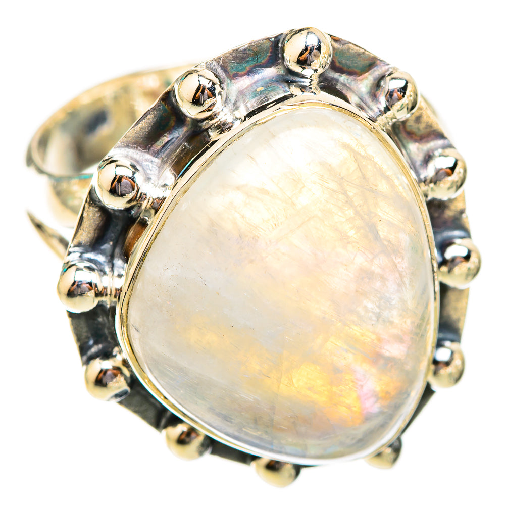 Rainbow Moonstone Rings handcrafted by Anasilvercos - RING118744 - Photo 2