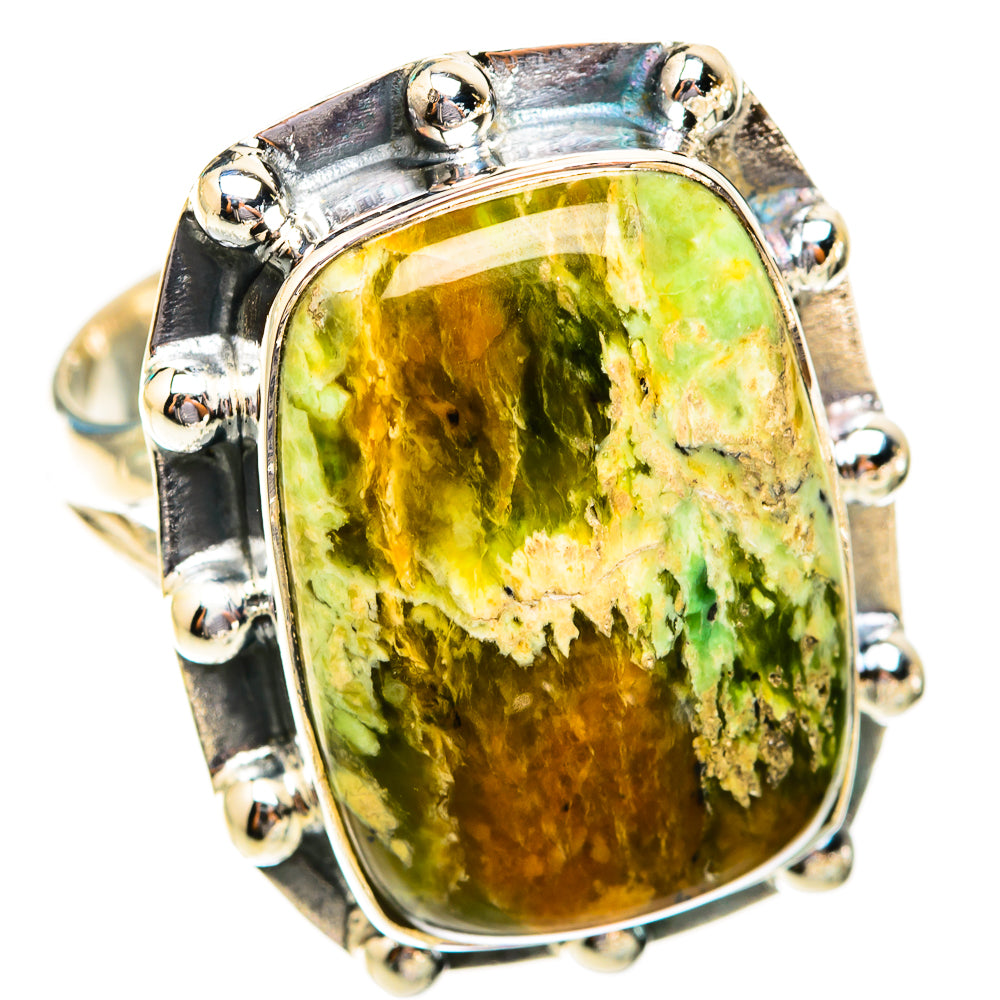 Australian Green Opal Rings handcrafted by Anasilvercos - RING118761 - Photo 2