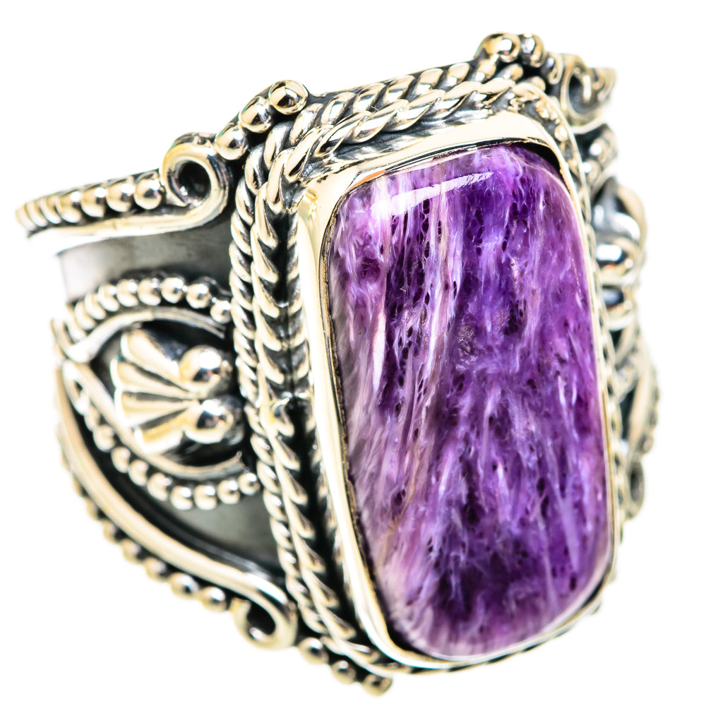 Charoite Rings handcrafted by Anasilvercos - RING118771 - Photo 2