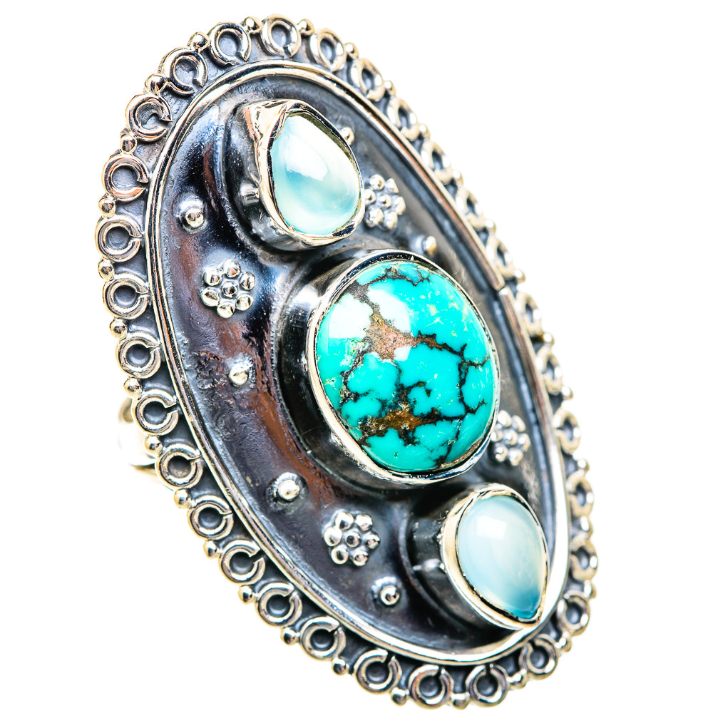 Tibetan Turquoise Rings handcrafted by Anasilvercos - RING118786 - Photo 2