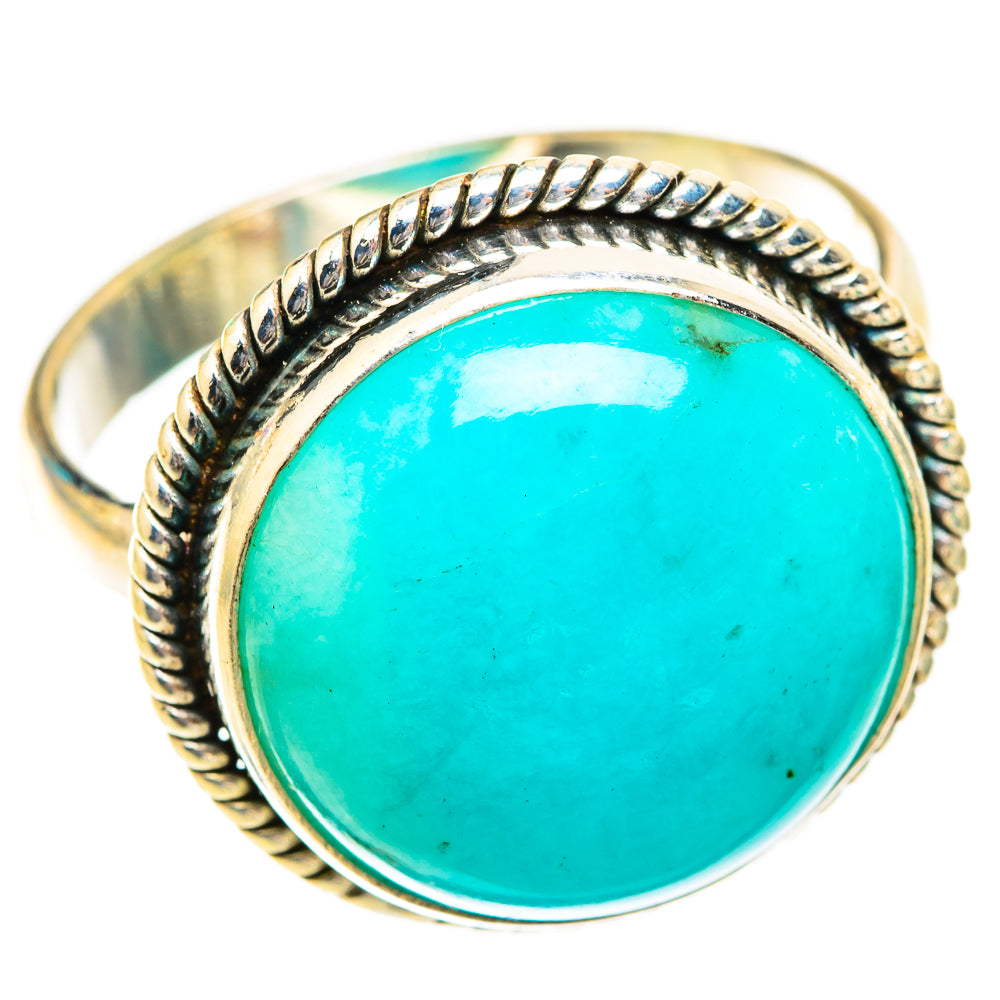 Peruvian Amazonite Rings handcrafted by Anasilvercos - RING118789 - Photo 2