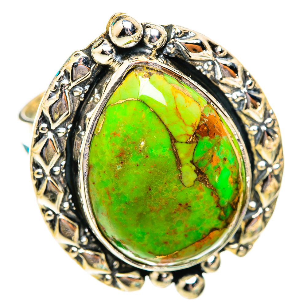 Green Copper Composite Turquoise Rings handcrafted by Anasilvercos - RING118798 - Photo 2